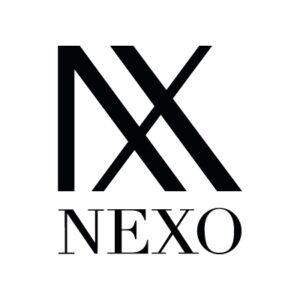 Imagotipo completo de la joyería artesanal y de autor NEXO, que integra el isotipo de la firma.
